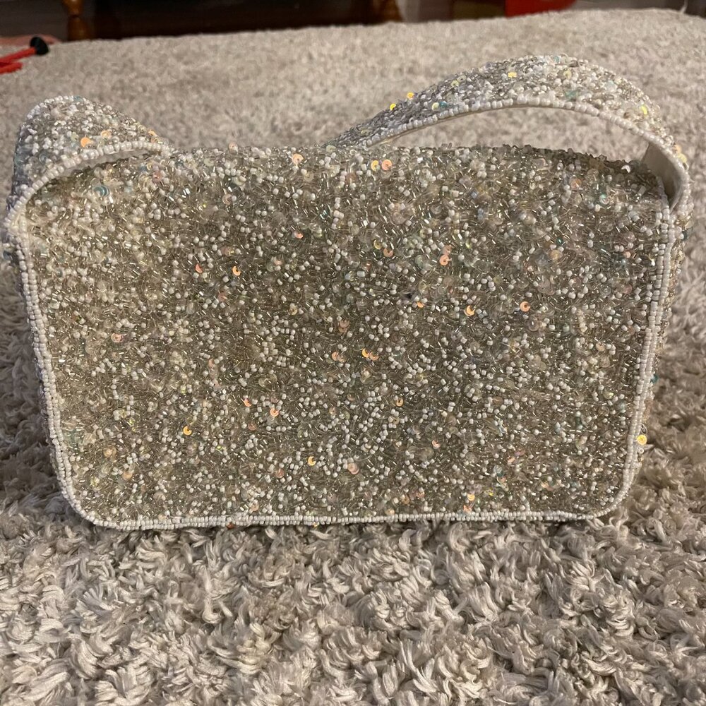 🎄 NEW Hand-Beaded Christmas Handbag | Handmade in India - Picture 3 of 8